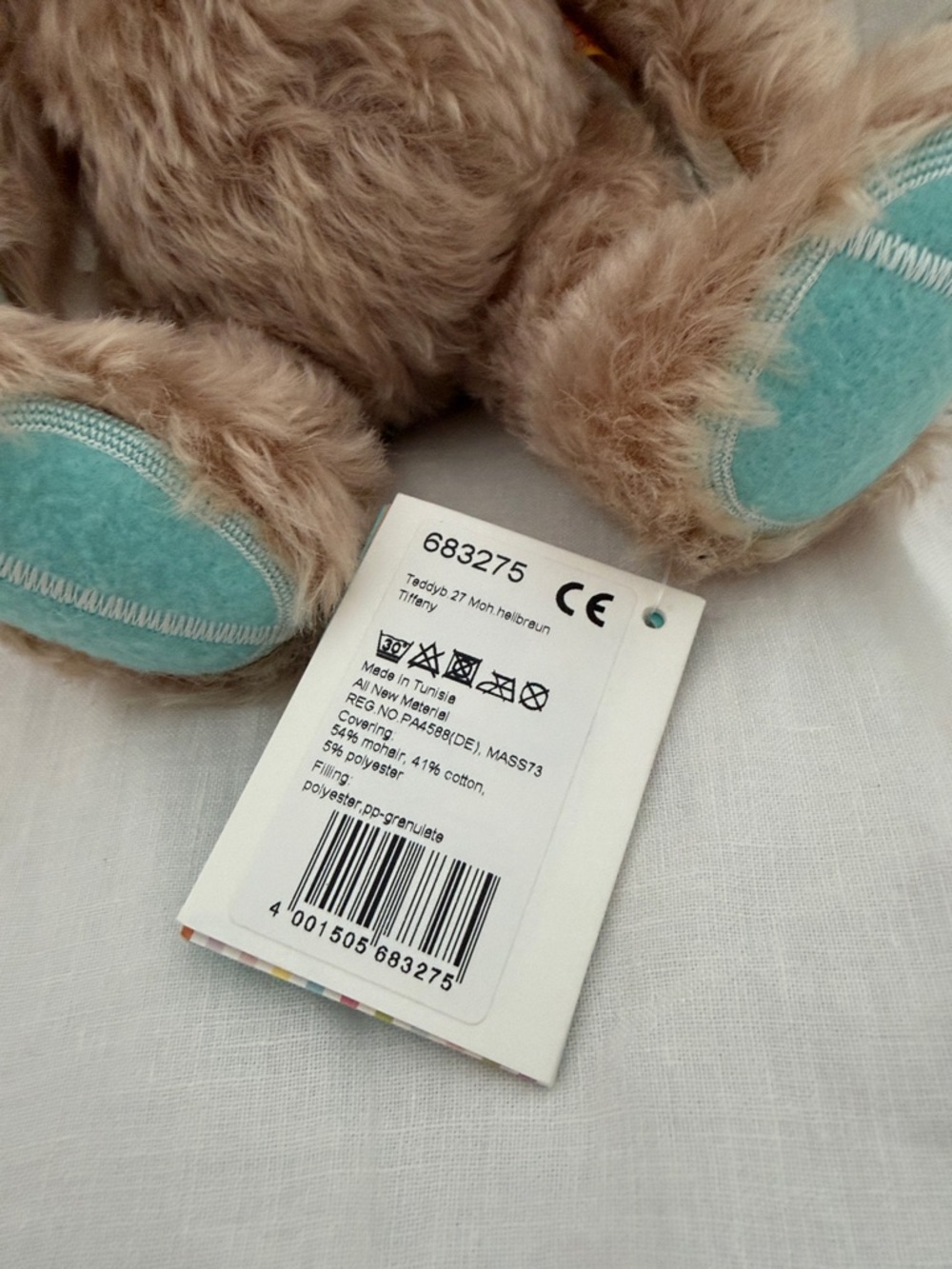 BNWT TIFFANY X STEIFF Return to Tiffany Love Teddy Bear Baby Gift - Picture 4 of 6